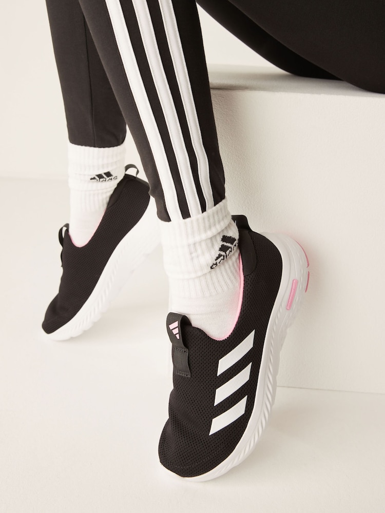 adidas Black/Pink Cloudfoam Move Lounger In Trainers - Image 1 of 11