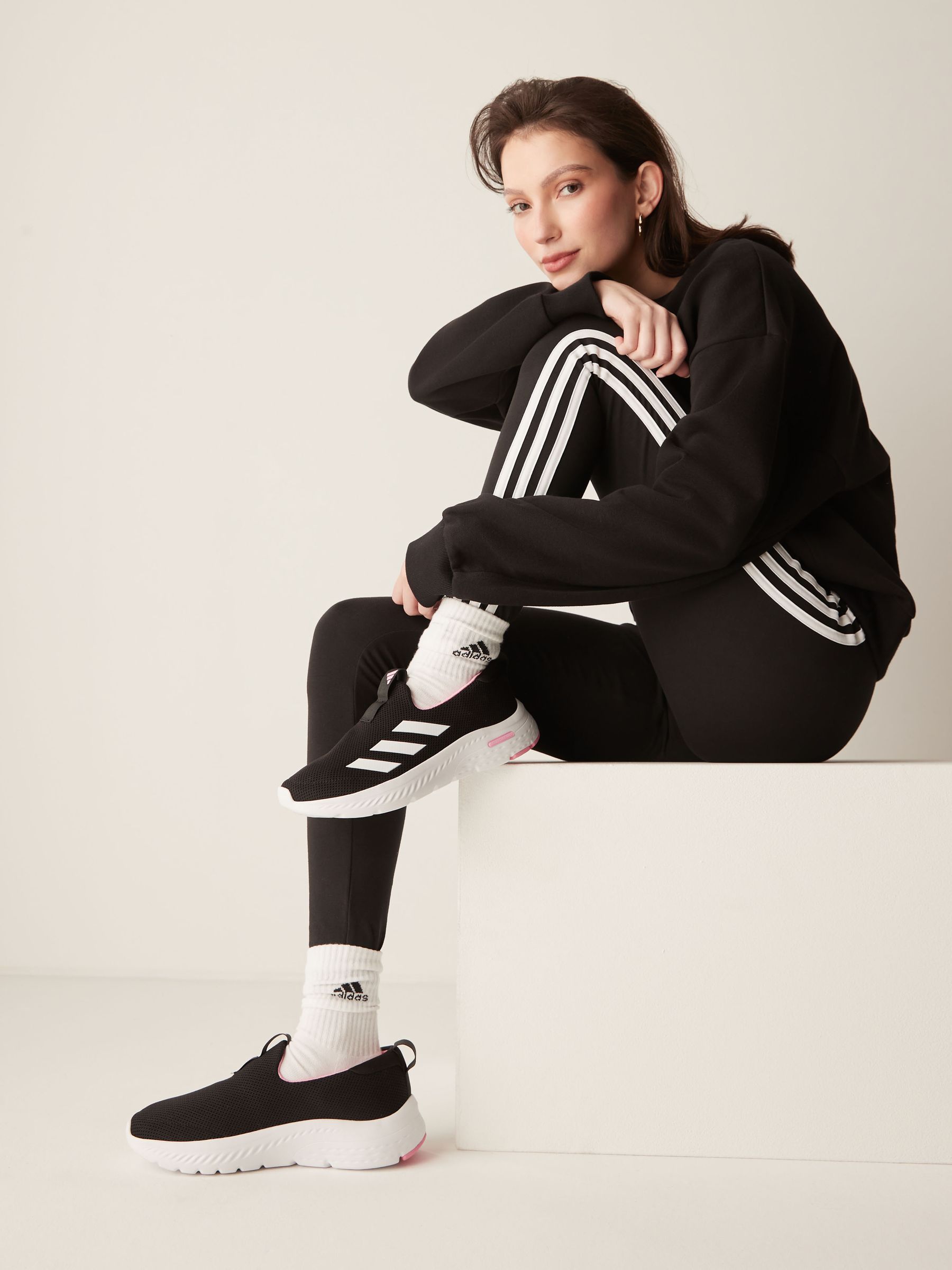 Buy adidas Black Pink Cloudfoam Move Lounger In Trainers from Next Armenia