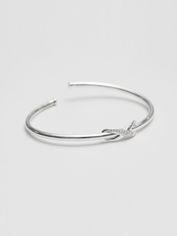 Simply Silver Silver Cubic Zirconia Infinity Cuff Bracelet - Image 1 of 2