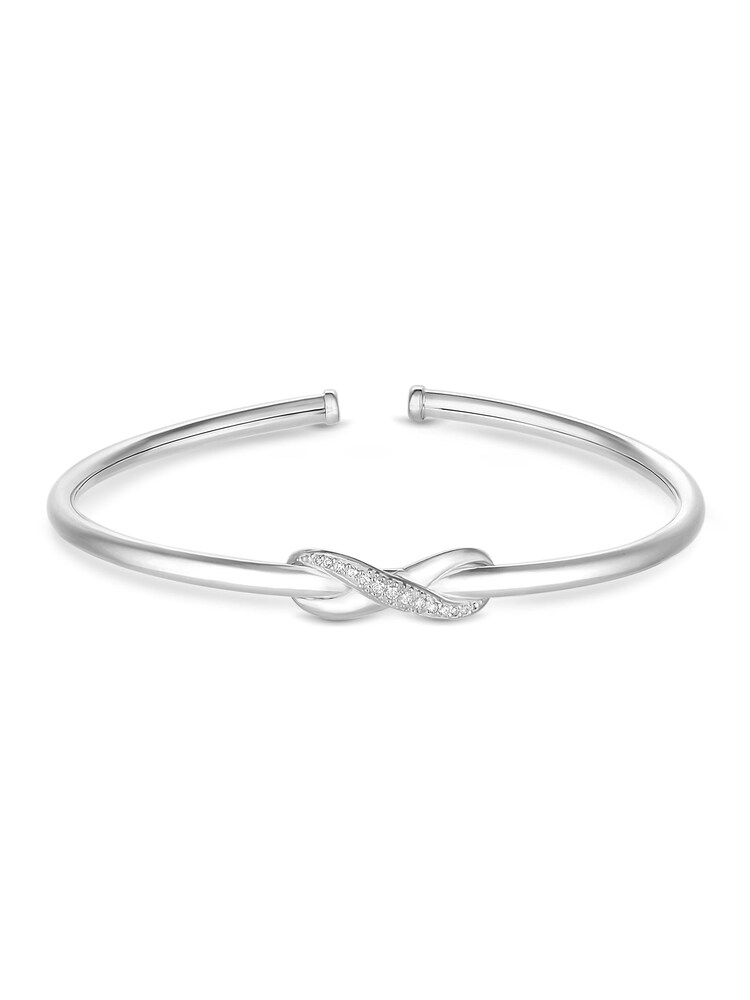Simply Silver Silver Cubic Zirconia Infinity Cuff Bracelet - Image 2 of 2