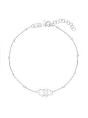 Simply Silver Silver Interlink Heart Bracelet - Image 1 of 3