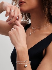 Simply Silver Silver Interlink Heart Bracelet - Image 3 of 3