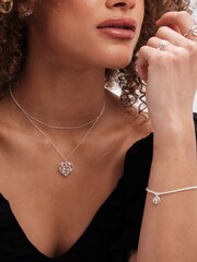 Simply Silver Sterling Silver Fine Station Necklace - Image 2 of 2
