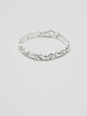 Simply Silver Silver Tone Heart Kiss Bracelet - Image 1 of 2
