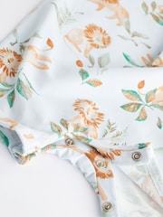 Blau mit Löwenmotiv - Baby Jersey Strampelhöschen aus 100 % Baumwolle - Bild 10 von 10