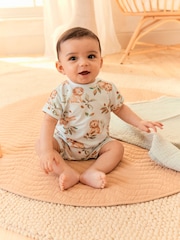 Blau mit Löwenmotiv - Baby Jersey Strampelhöschen aus 100 % Baumwolle - Bild 2 von 10