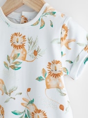 Blau mit Löwenmotiv - Baby Jersey Strampelhöschen aus 100 % Baumwolle - Bild 6 von 10