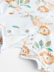 Blau mit Löwenmotiv - Baby Jersey Strampelhöschen aus 100 % Baumwolle - Bild 9 von 10