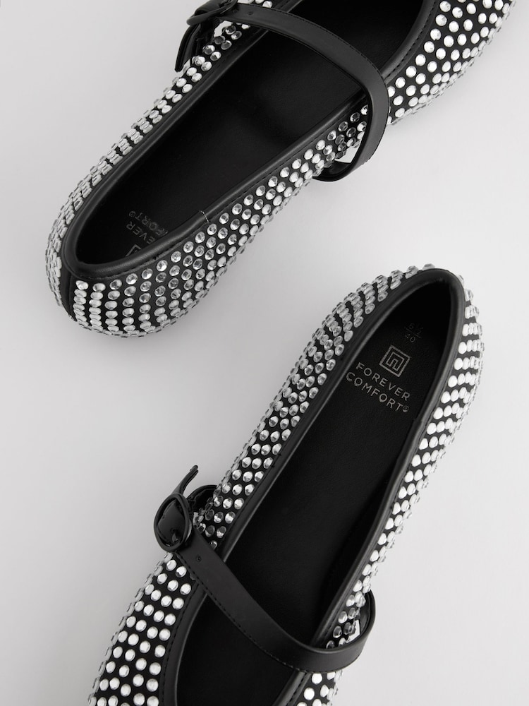 Black Forever Comfort® Jewel Mary Jane Shoes - Image 8 of 8