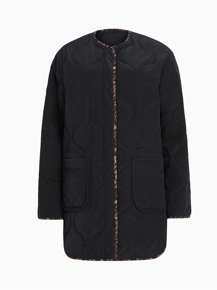 AllSaints Black Phyllis Leppo Liner Jacket - Image 7 of 7