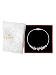 Lipsy Jewellery Silver Heart Magnetic Bracelet Gift Boxed - Image 1 of 4