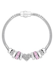 Lipsy Jewellery Silver Heart Magnetic Bracelet Gift Boxed - Image 2 of 4