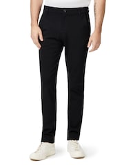Paige Slim Fit Stafford Tapered Leg Stretch Black Trousers - Image 1 of 4