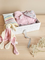 JoJo Maman Bébé Pink Meadow Print Gift Set - Image 1 of 6