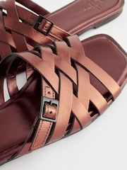 Metallic Regular/Wide Fit Forever Comfort® Cross Strap Mules - Image 9 of 9