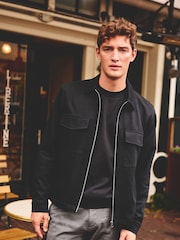 Black EDIT Jersey Shacket - Image 1 of 8
