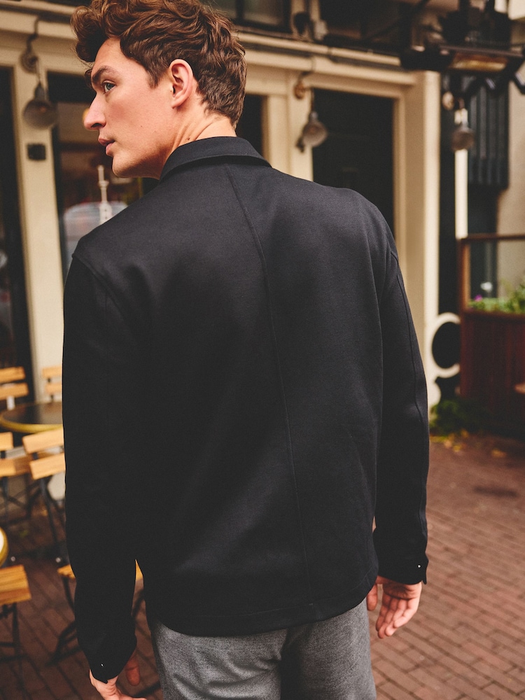 Black EDIT Jersey Shacket - Image 3 of 8