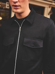 Black EDIT Jersey Shacket - Image 4 of 8