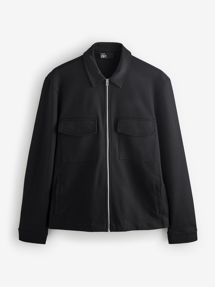 Black EDIT Jersey Shacket - Image 5 of 8