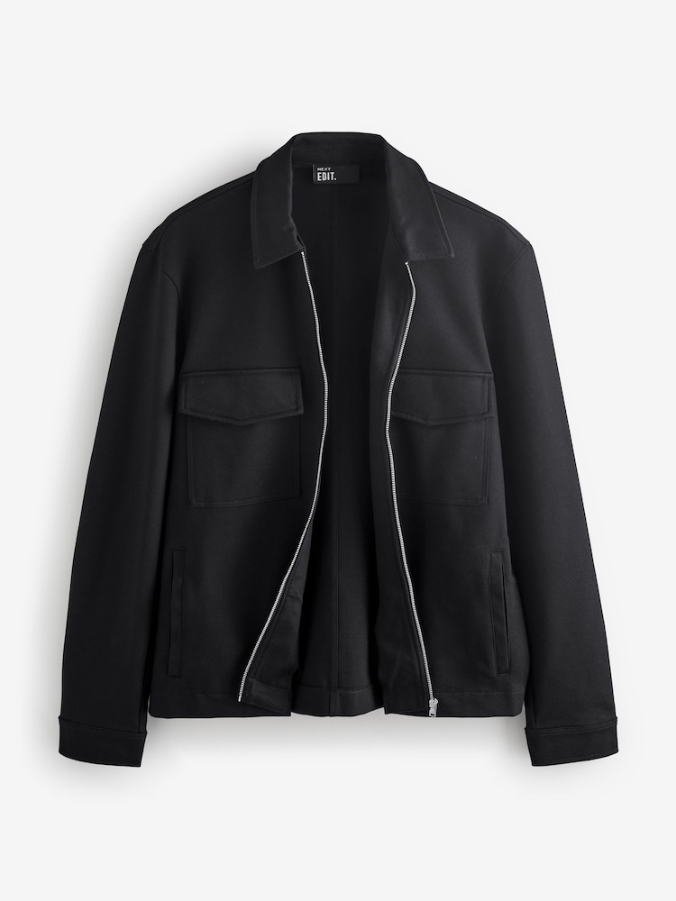Black EDIT Jersey Shacket - Image 6 of 8