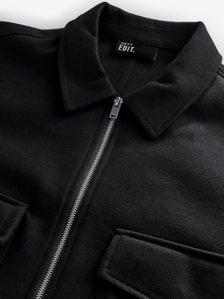 Black EDIT Jersey Shacket - Image 8 of 8