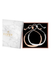 Lipsy Two Tone Bar 2 Pack Toggle Bracelet - Gift Boxed - Image 1 of 4