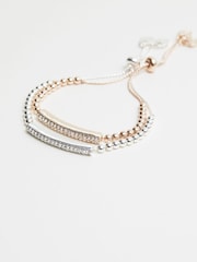 Lipsy Two Tone Bar 2 Pack Toggle Bracelet - Gift Boxed - Image 2 of 4