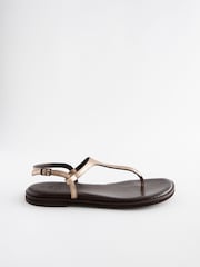 Metallic Forever Comfort® Leather Toe Thong Sandals - Image 3 of 7