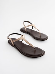 Metallic Forever Comfort® Leather Toe Thong Sandals - Image 5 of 7
