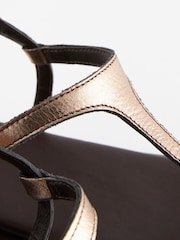 Metallic Forever Comfort® Leather Toe Thong Sandals - Image 6 of 7