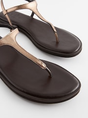 Metallic Forever Comfort® Leather Toe Thong Sandals - Image 7 of 7