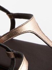 Metallic Forever Comfort® Leather Toe Thong Sandals - Image 7 of 7