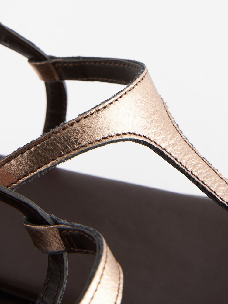 Metallic Forever Comfort® Leather Toe Thong Sandals - Image 7 of 7 Metallic Forever Comfort® Leather Toe Thong Sandals - Image 7 of 7