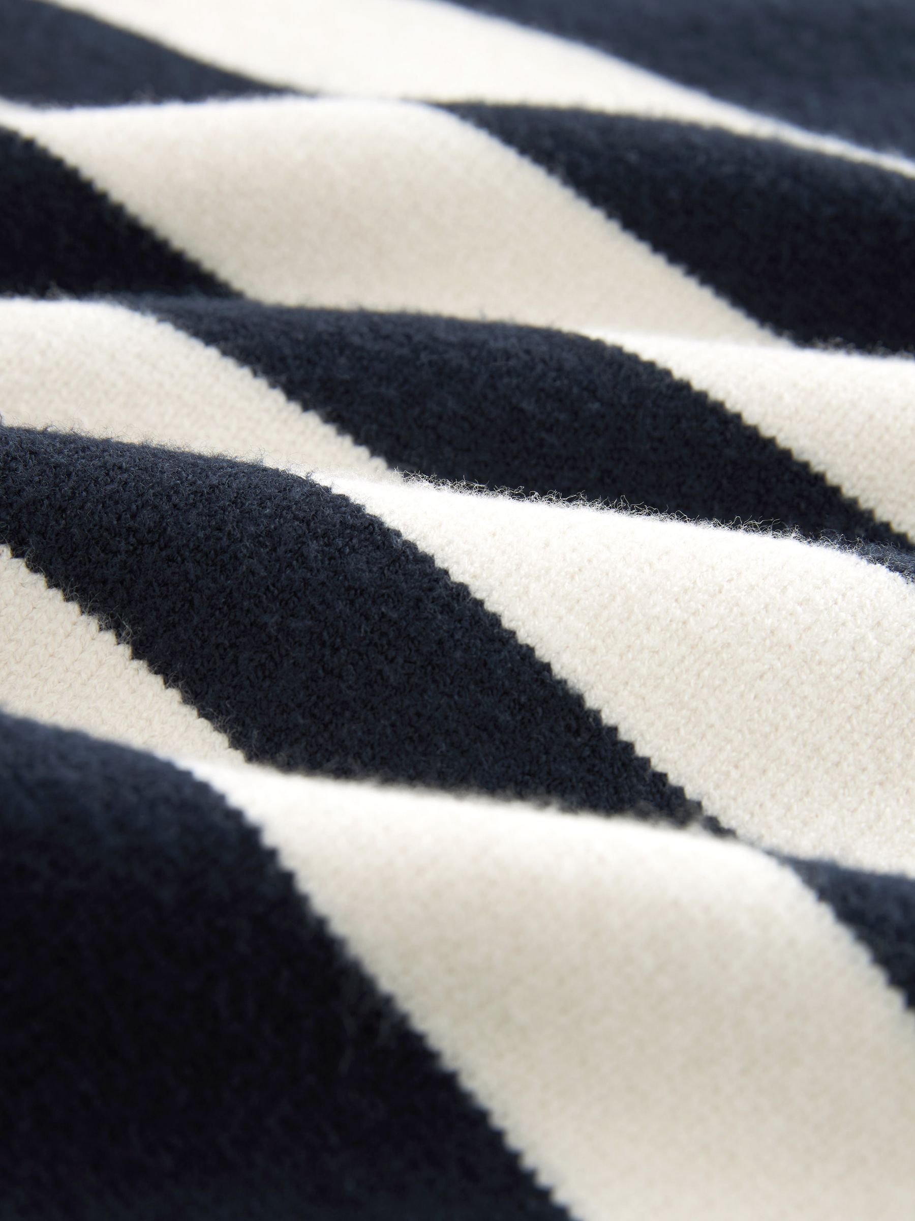 再再販！ Navy Buy Blue Next from Jumper Stripe Knit Zip Half Stripe トップス