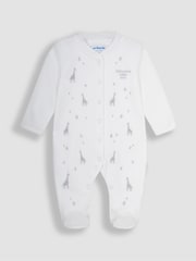 JoJo Maman Bébé Grey 2-Piece Welcome Little One Sleepsuit & Jacket Set - Image 2 of 4