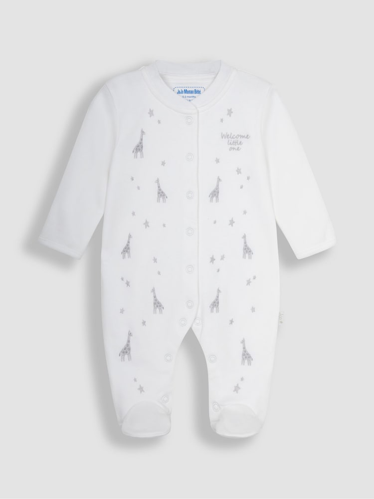 JoJo Maman Bébé Grey 2-Piece Welcome Little One Sleepsuit & Jacket Set - Image 2 of 4