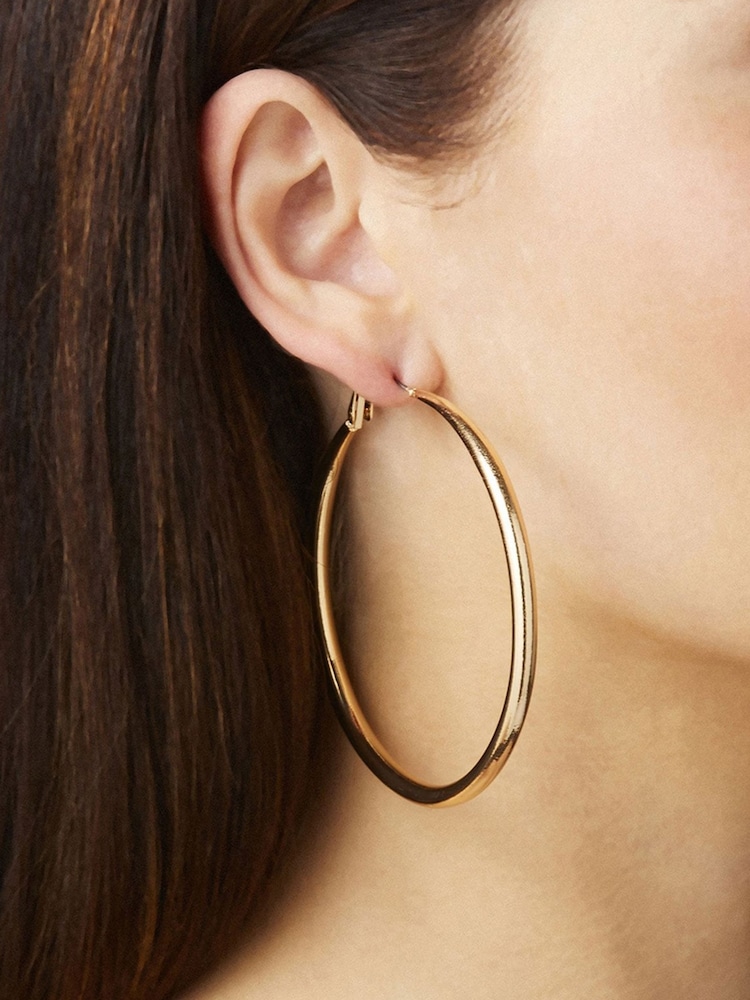 Lipsy Jewellery Gold Hoop Earrings 2 Pack - Image 2 of 4