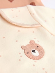 Neutral mit Bärendesign - Kurzarm-Bodys für Babys aus 100 % Baumwolle im 3er-Pack - Bild 10 von 10