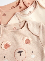 Neutral mit Bärendesign - Kurzarm-Bodys für Babys aus 100 % Baumwolle im 3er-Pack - Bild 7 von 10