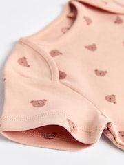 Neutral mit Bärendesign - Kurzarm-Bodys für Babys aus 100 % Baumwolle im 3er-Pack - Bild 8 von 10