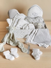 JoJo Maman Bébé Grey Ultimate New Baby Elephant Gift Set - Image 1 of 12