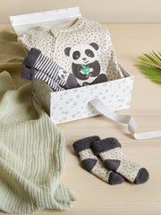 JoJo Maman Bébé Stone New Baby Panda Gift Set - Image 1 of 4