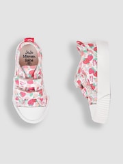 JoJo Maman Bébé Floral Canvas Pumps - Image 3 of 4