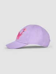 JoJo Maman Bébé Lilac Dino Embroidered Cap - Image 2 of 3
