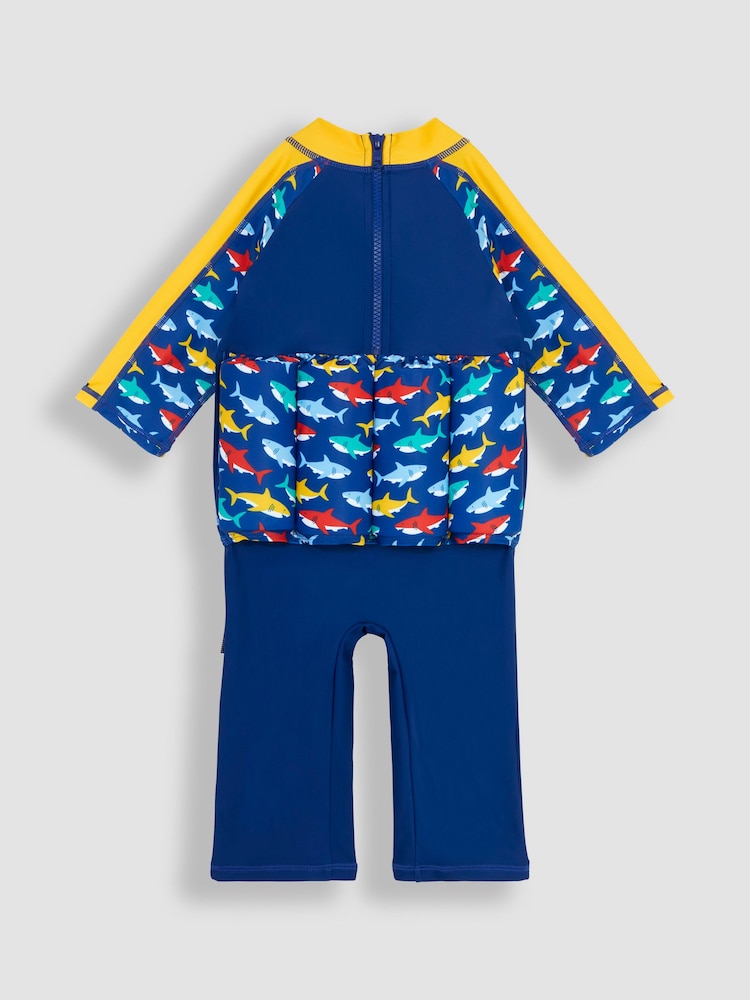 JoJo Maman Bébé Shark UPF 50 Sun Protection Float Suit - Image 2 of 4