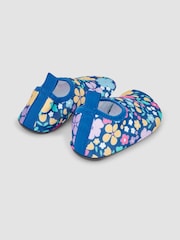 JoJo Maman Bébé Blue Floral Anti-Slip Swim Shoe - Image 2 of 4