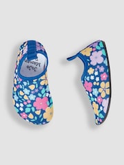 JoJo Maman Bébé Blue Floral Anti-Slip Swim Shoe - Image 3 of 4