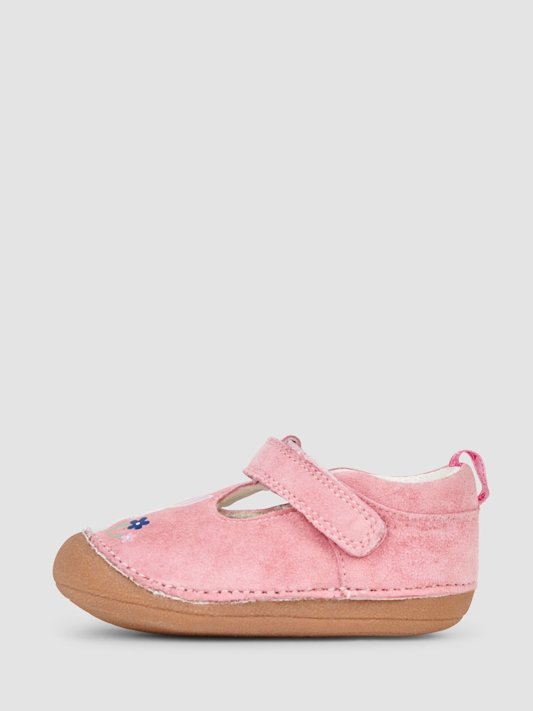 JoJo Maman Bébé Pink Bunny Pre-Walker Shoes - Image 4 of 4