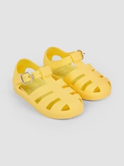 JoJo Maman Bébé Lemon Yellow Jelly Sandals - Image 1 of 7