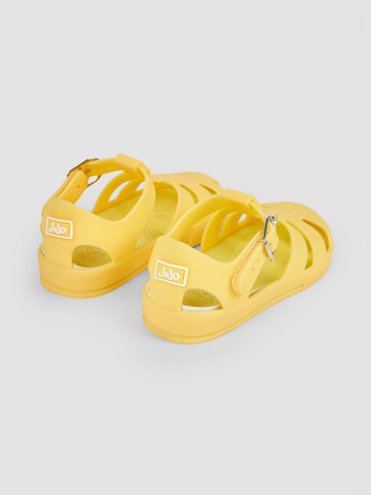 JoJo Maman Bébé Lemon Yellow Jelly Sandals - Image 2 of 7